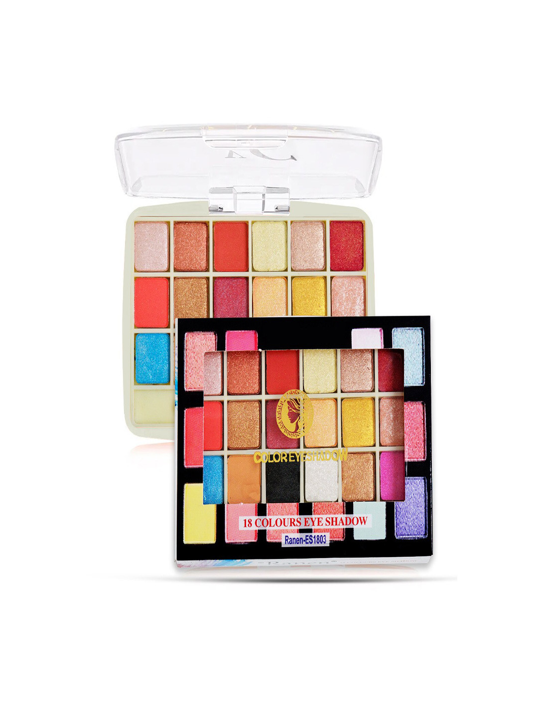 

Adbeni 18 Color Shimmery Eyeshadow Palette 12g - Ranen ES1803, Multi