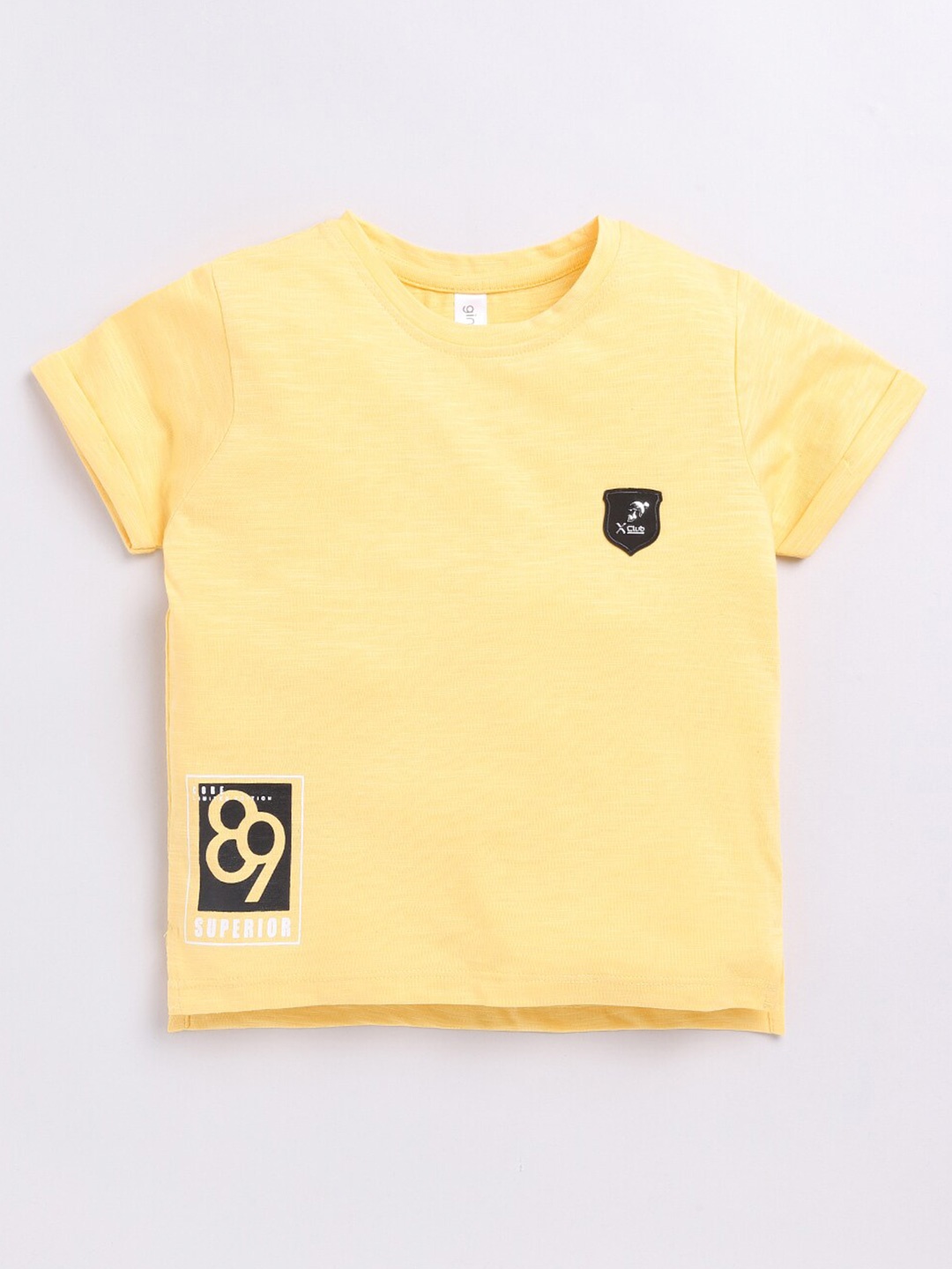 

Ginie Boys Round Neck Cotton T-shirt, Yellow