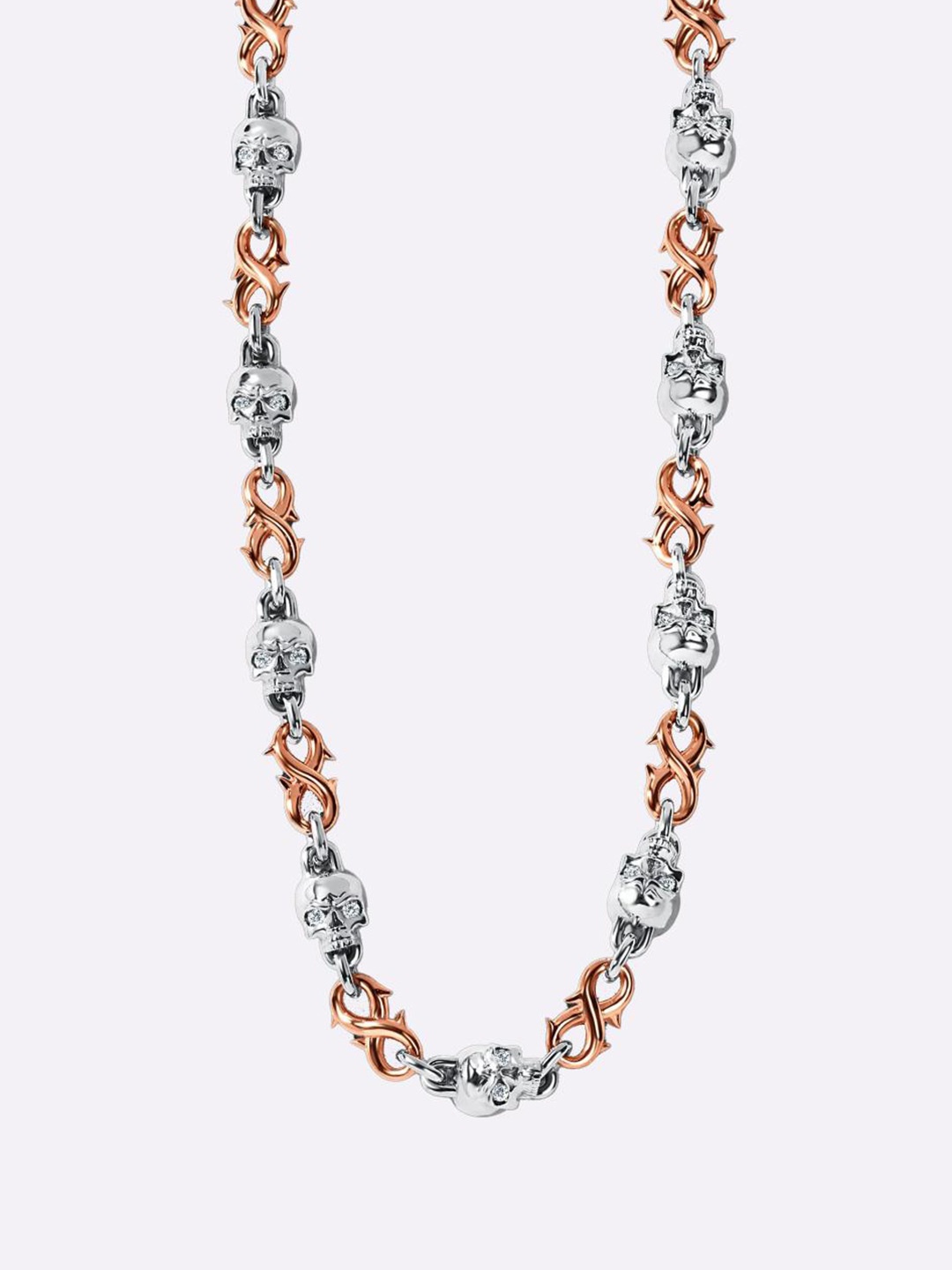 

Drip Project Men Rhodium-Plated Chain, White