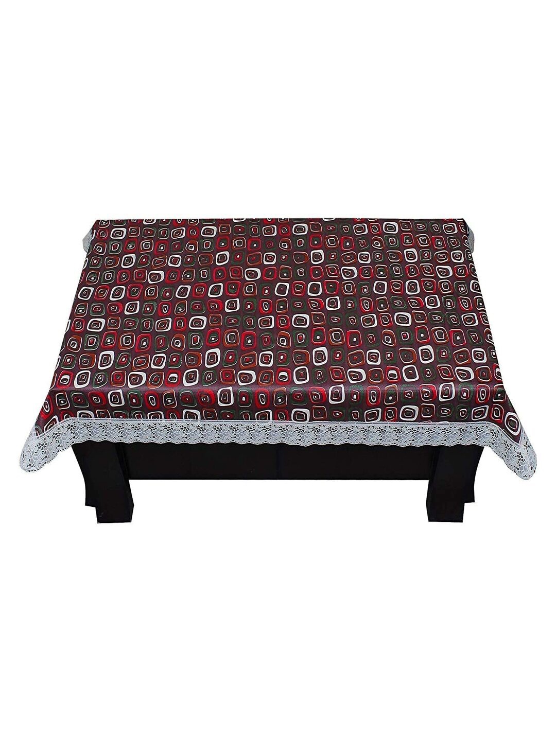 

CASA-NEST Brown Floral 8-Seater Table Cover
