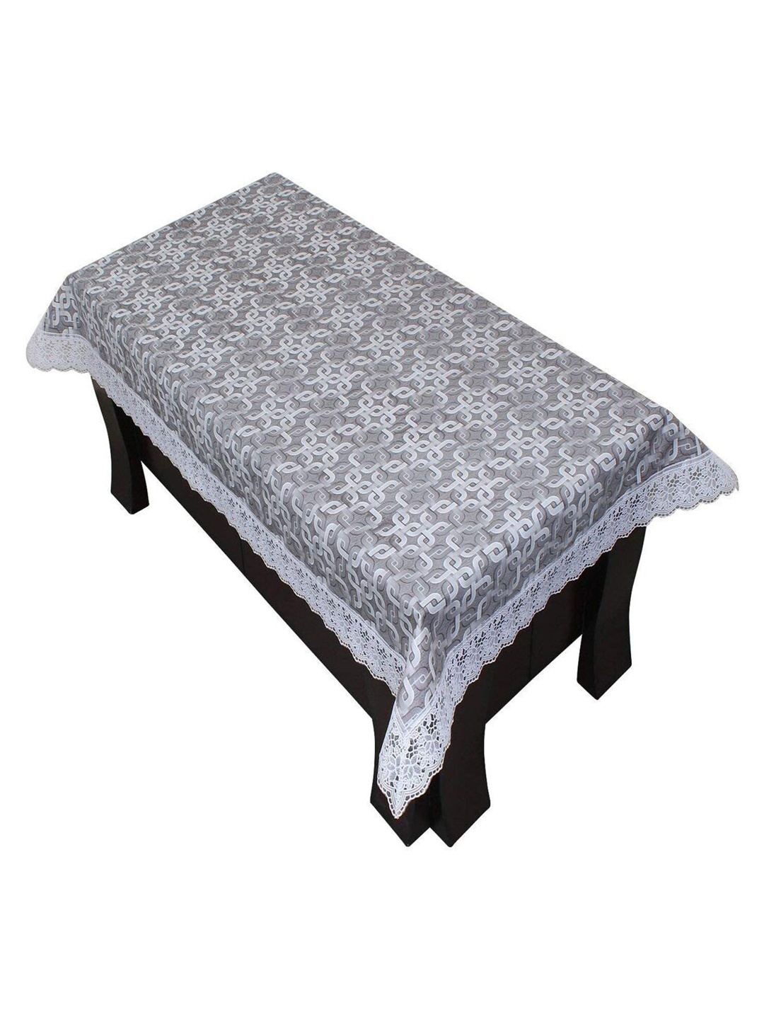 

CASA-NEST Grey Floral 8-Seater Table Cover