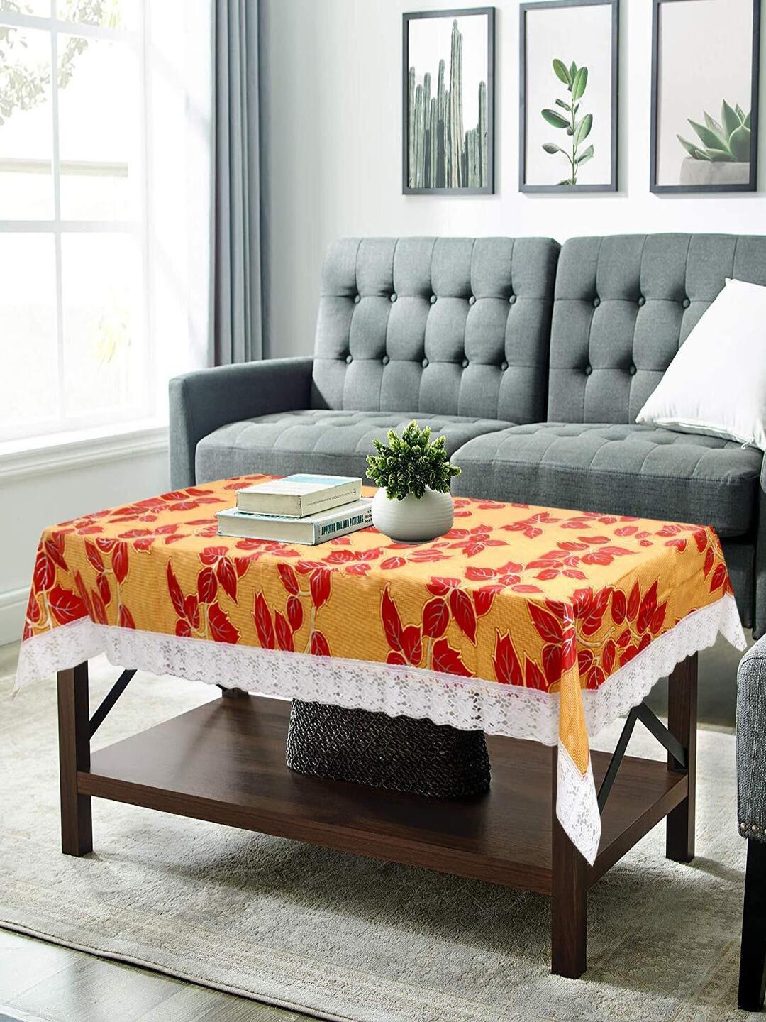 

CASA-NEST Yellow Floral 8-Seater Table Cover