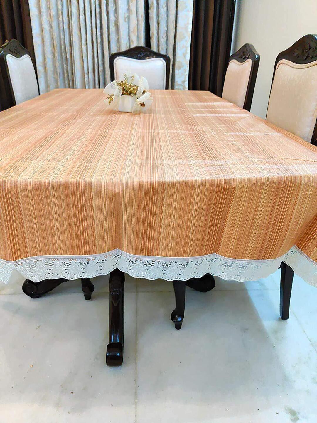 

CASA-NEST White & Beige Waterproof Rectangular Shaped 8 Seater Table Cover