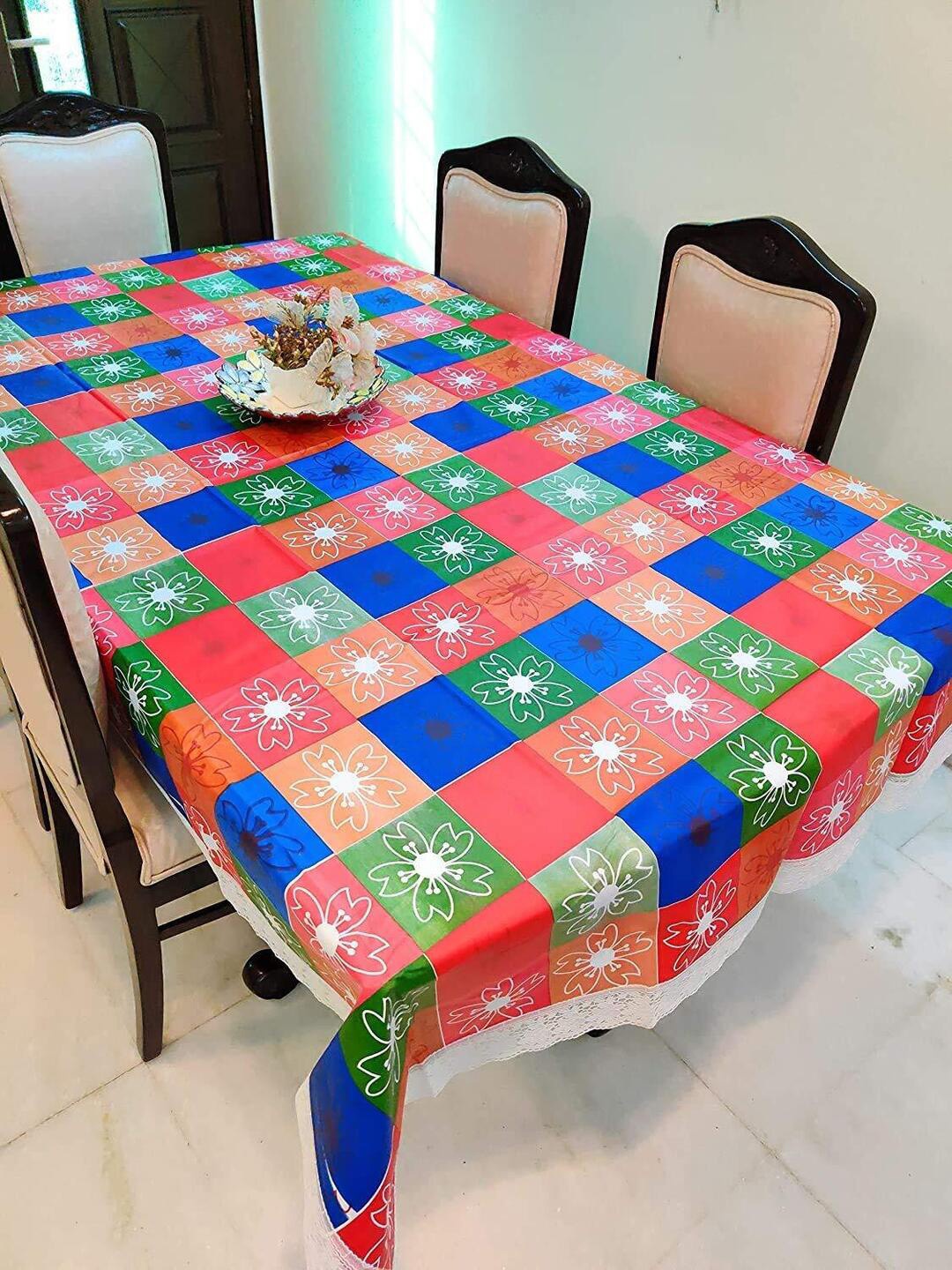 

CASA-NEST Red Printed 8-Seater Table Cover