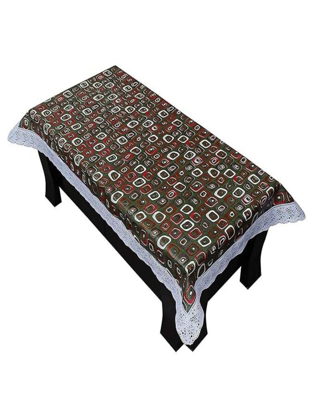 

CASA-NEST Black Floral 8-Seater Table Cover