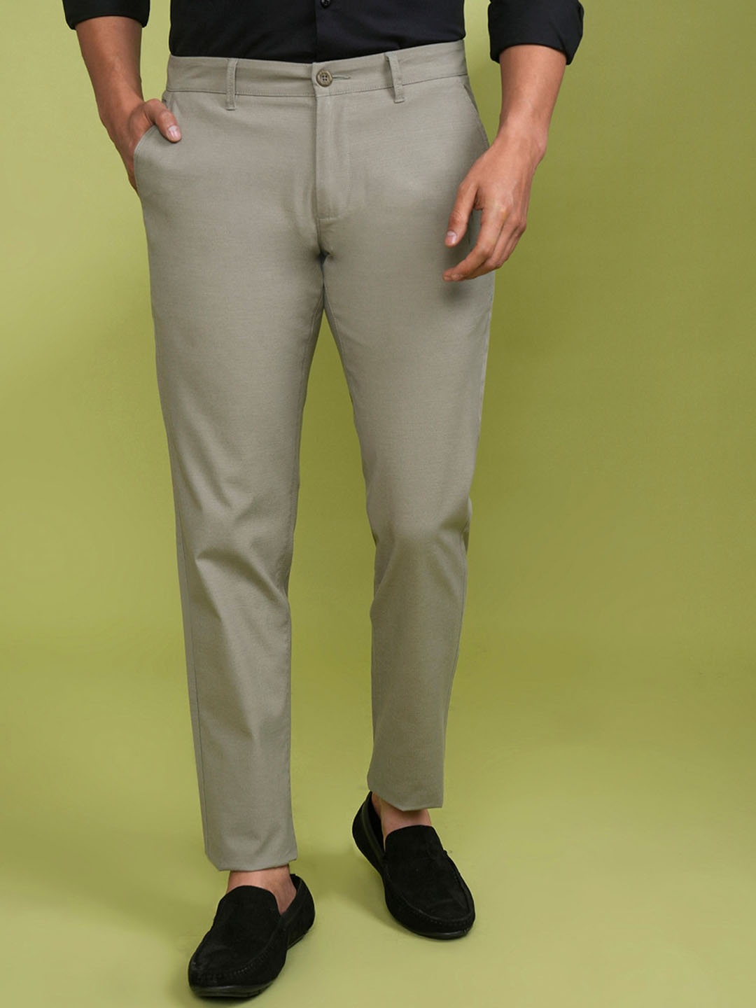 

Crocodile Men Slim Fit Mid-Rise Trouser, Green