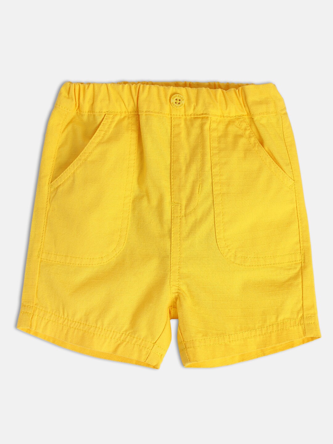 

MINI KLUB Infants Boys Mid-Rise Pure Cotton Shorts, Mustard