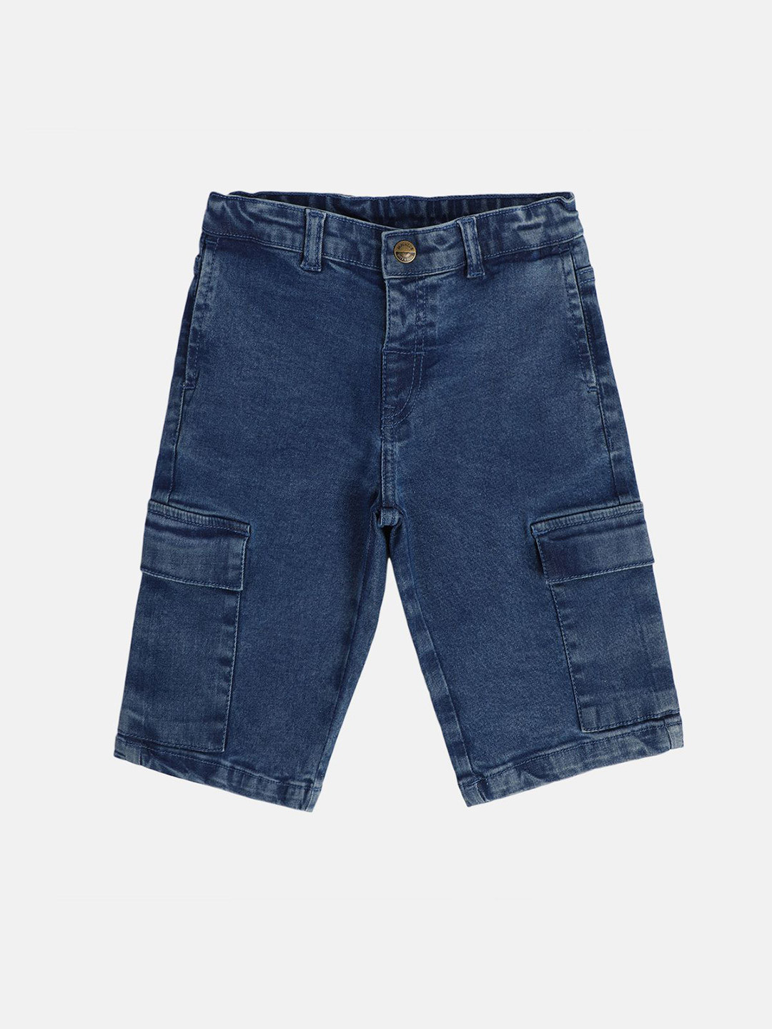 

MINI KLUB Boys Mid-Rise Denim Shorts, Blue