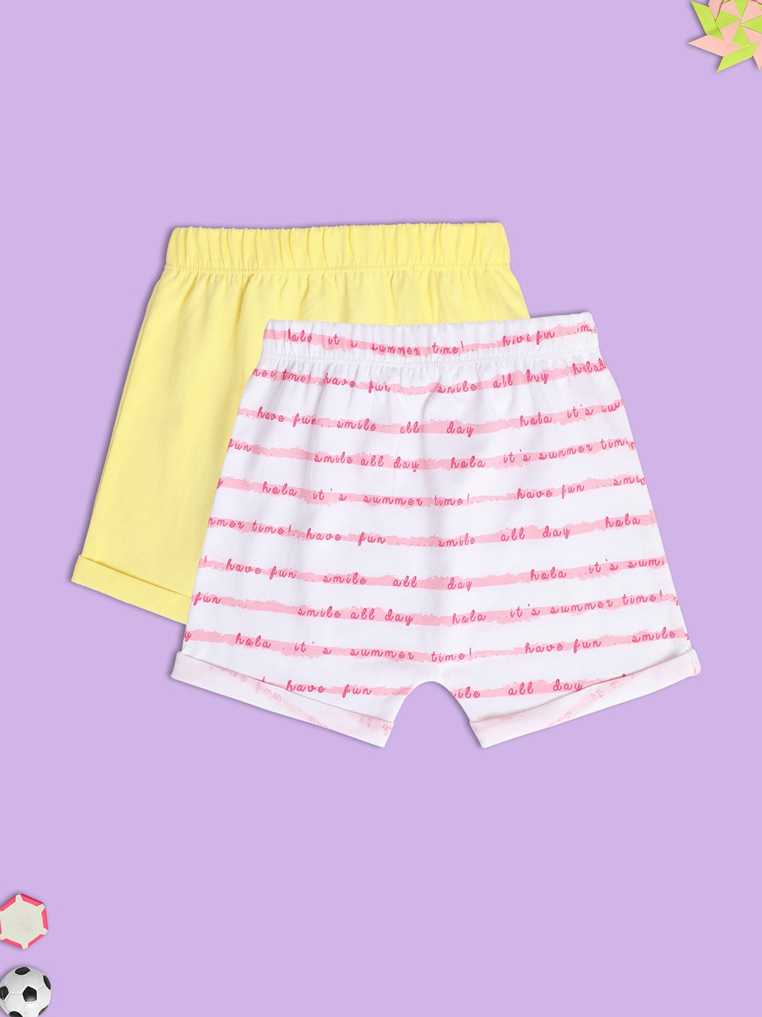 

MINI KLUB Girls Striped Technology Shorts, Multi