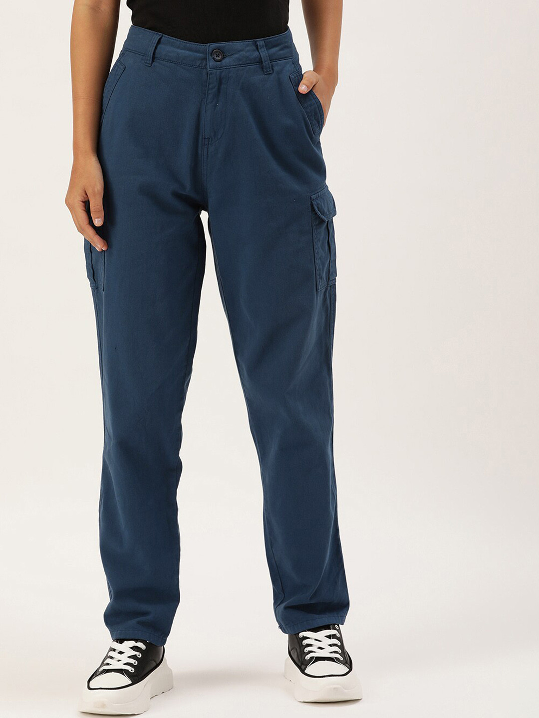 

IVOC Women Slim Fit Pure Cotton Jeans, Blue