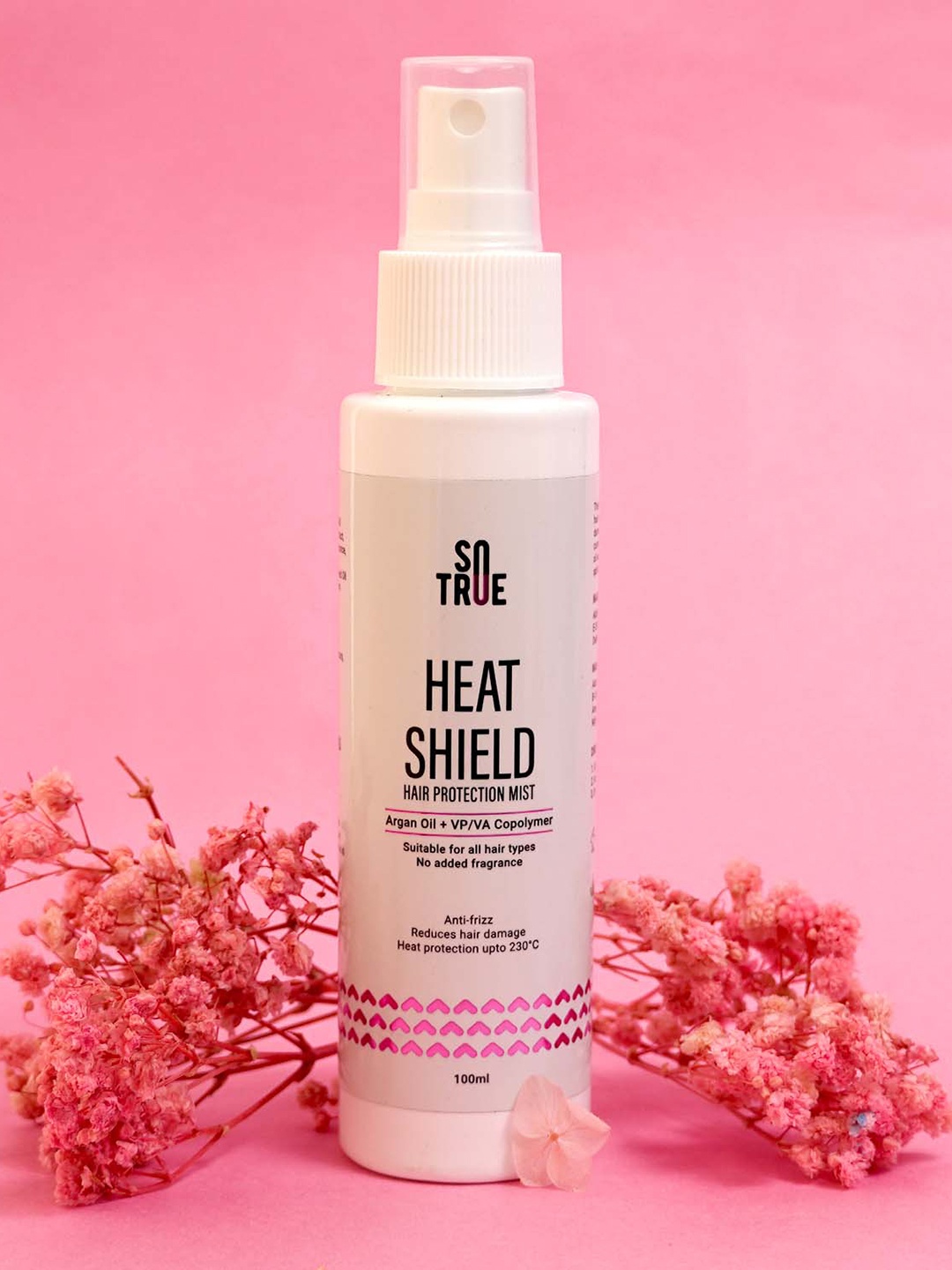 

SOTRUE Heat Shield Hair Protection Spray - 100ml, White