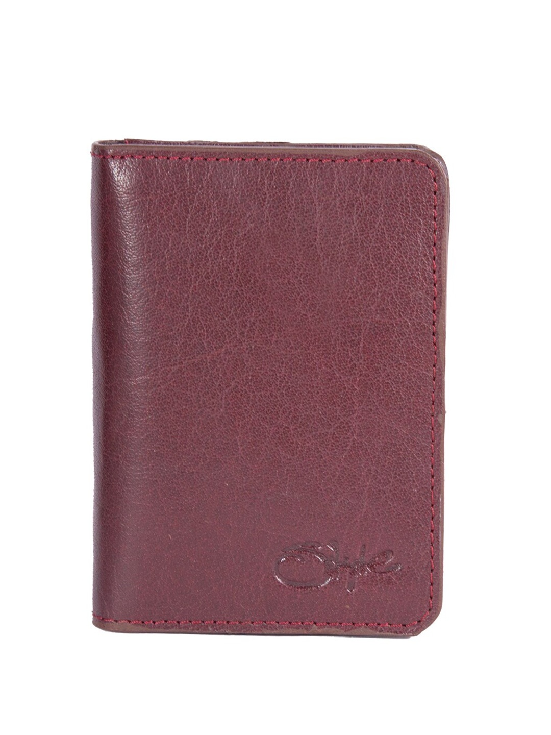 

Style Shoes Women Leather Two Fold Wallet, Maroon