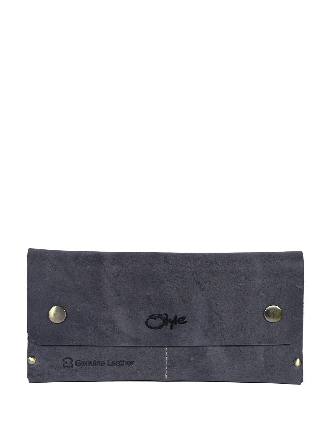 

Style Shoes Leather Two Fold Wallet, Grey