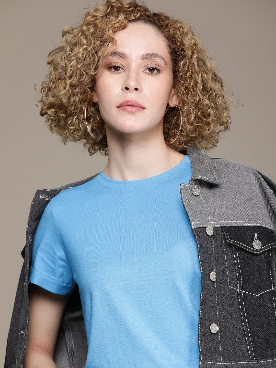 

Roadster Cap Sleeves Top, Blue