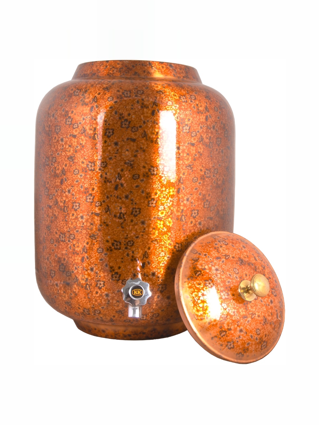 

Shivshakti Arts Copper Toned Metal Fridge Container 8 L