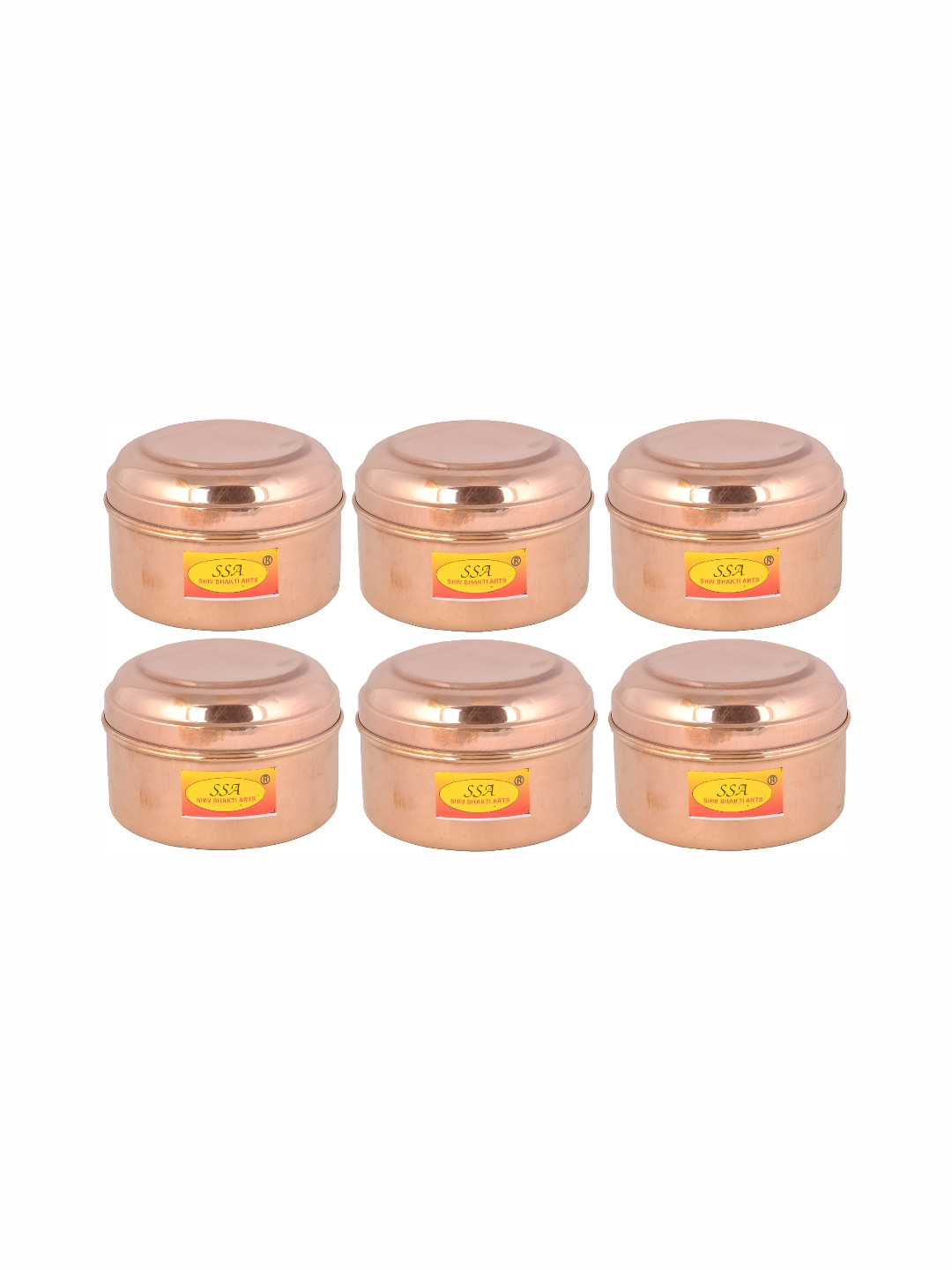 

Shivshakti Arts Brown 6 Pieces Copper Utility Containers