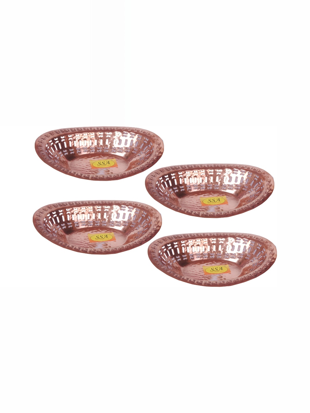 

Shivshakti Arts Brown 4 Pieces Metal Basket Tokri Food Containers