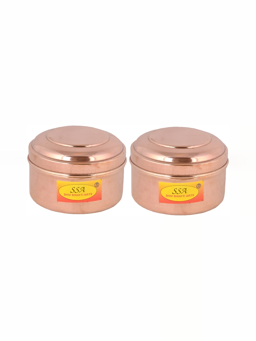 

Shivshakti Arts Brown 2 Pieces Copper Container 250 ml