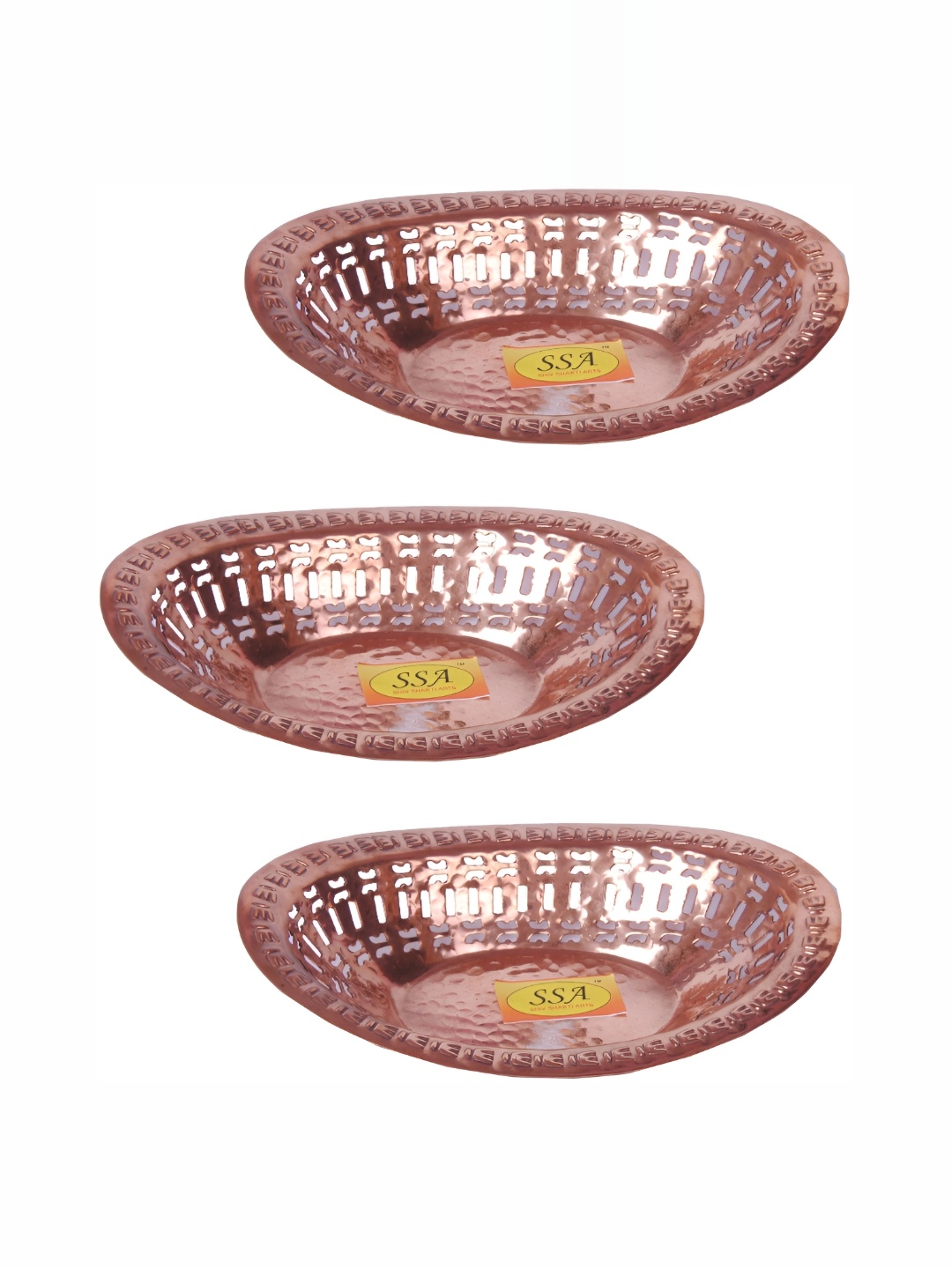 

Shivshakti Arts Brown 3 Pieces Metal Baskets