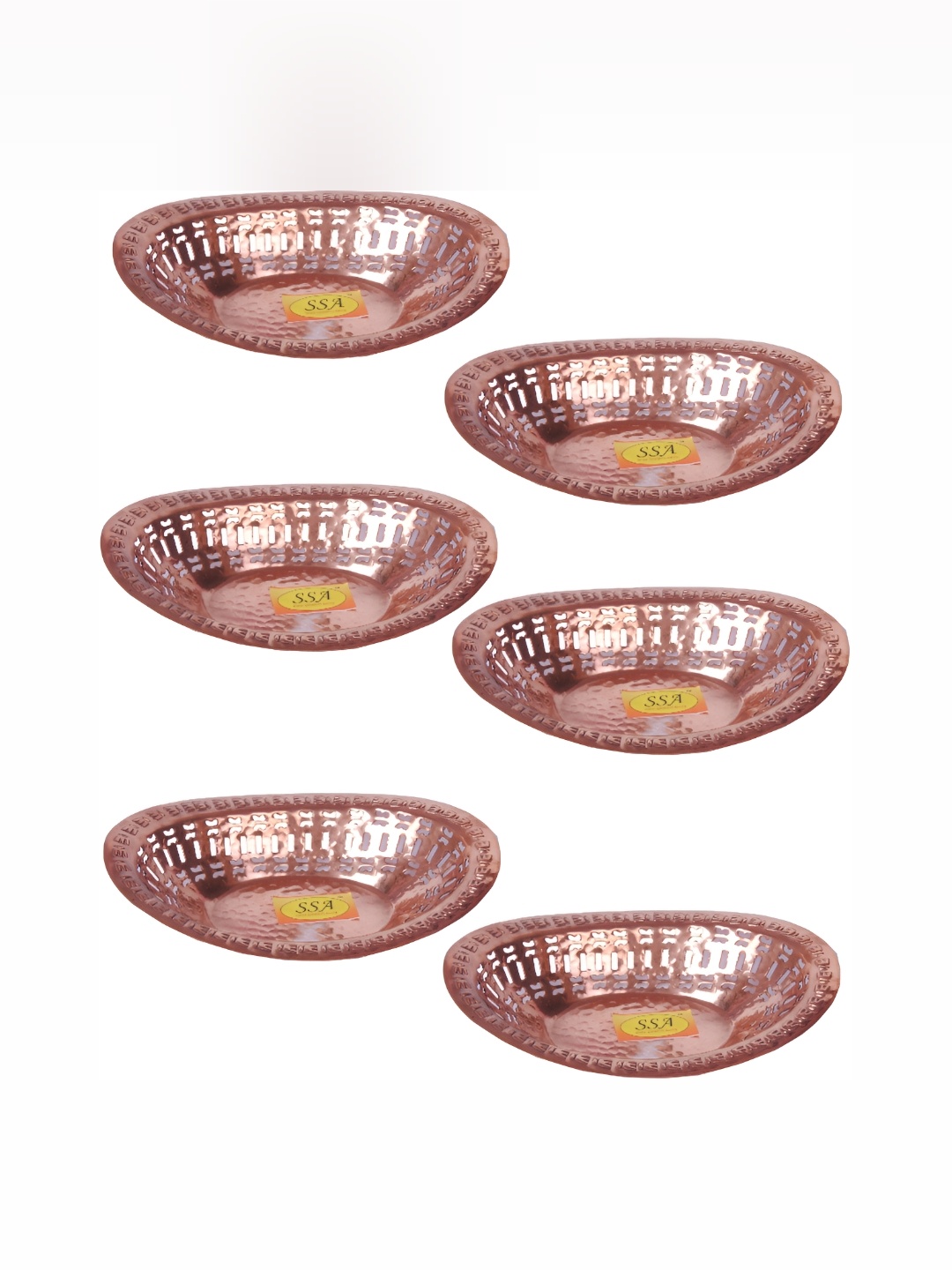 

Shivshakti Arts Brown Metal 6 Pieces Metal Baskets
