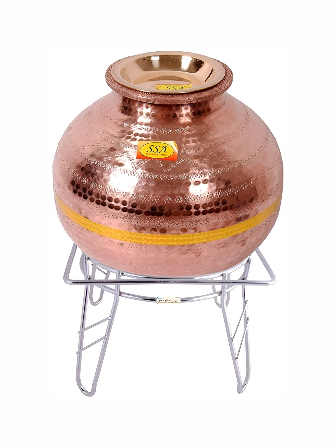 

Shivshakti Arts Brown Metal Water Dispenser With Steel Stand 12 L