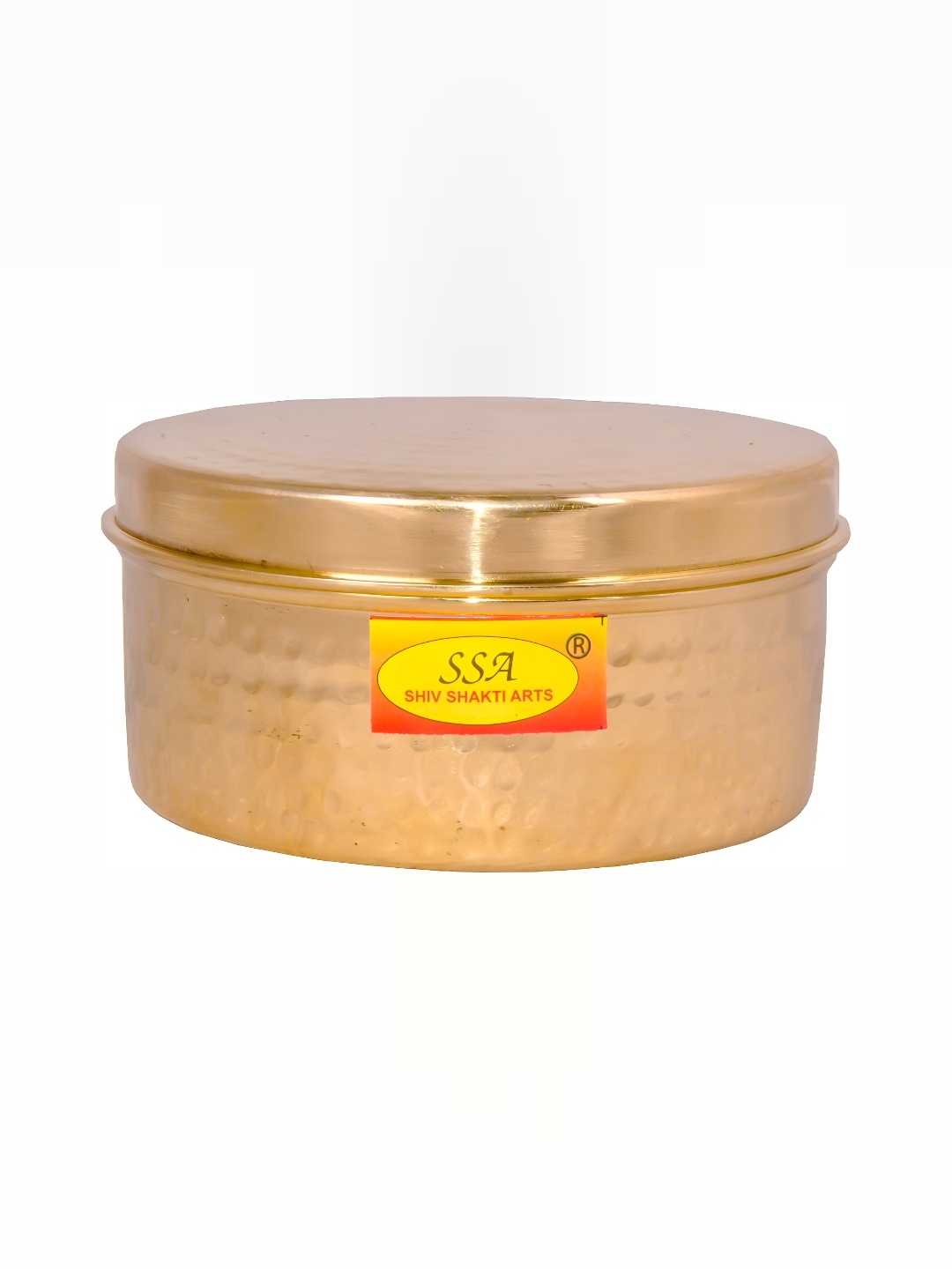 

Shivshakti Arts Gold Toned Brass Box Container 500 ml