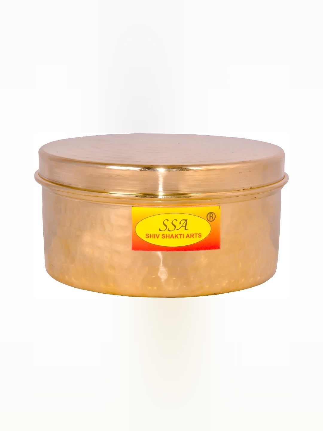 

Shivshakti Arts Gold-Toned Brass Cookie Jar 800 ml