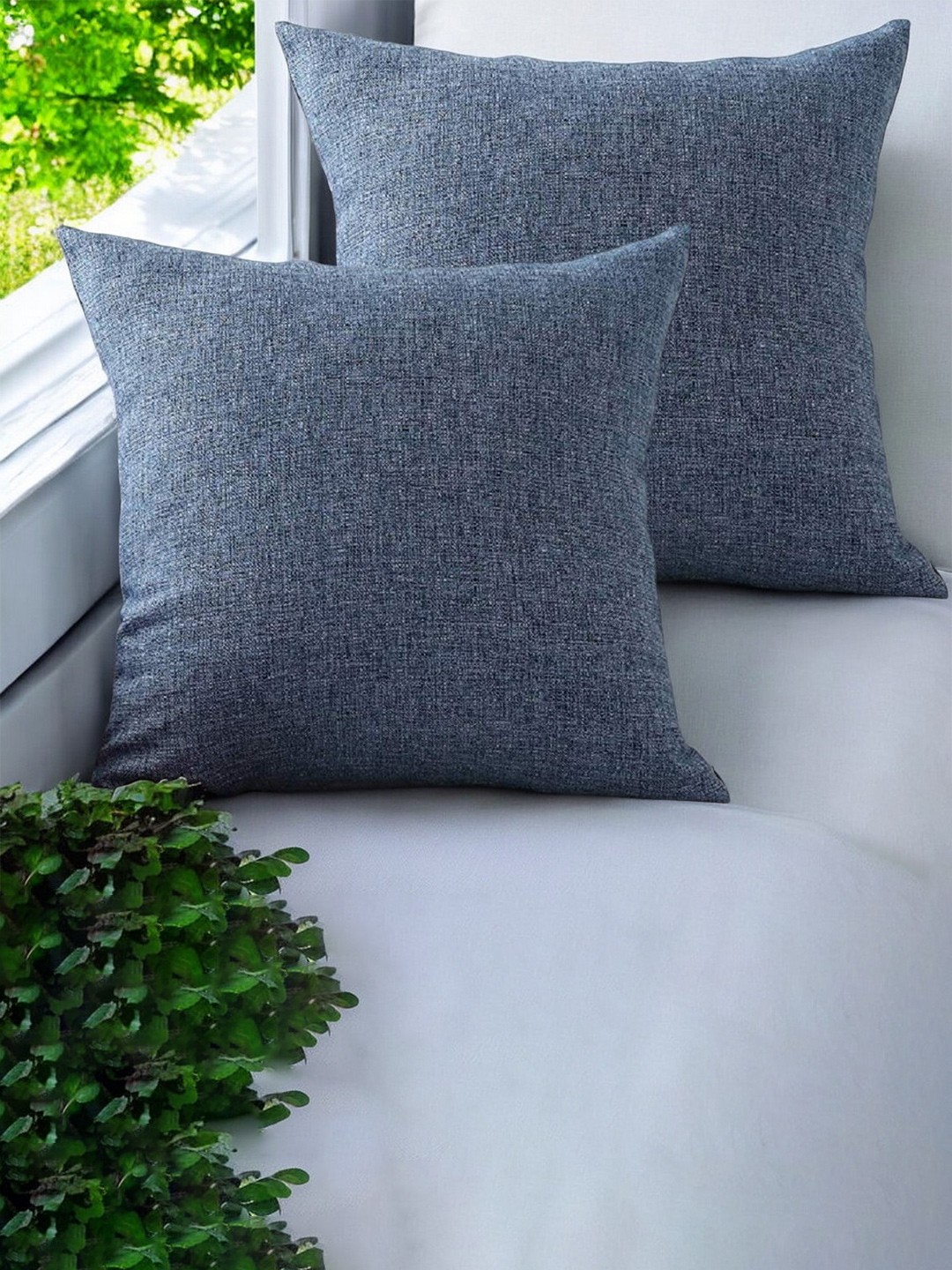 

CASA-NEST Navy Blue Square Cushion Covers