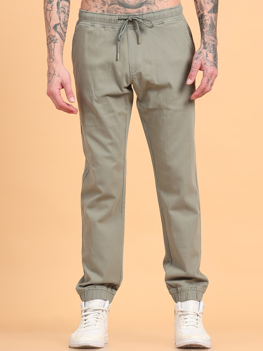 

SILISOUL Men Smart Mid-Rise Joggers, Grey