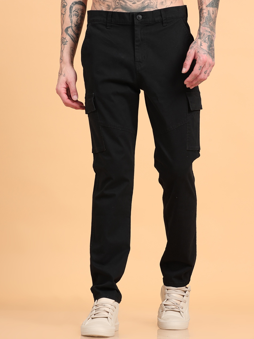 

SILISOUL Men Smart Travel Features Cargos Trousers, Black