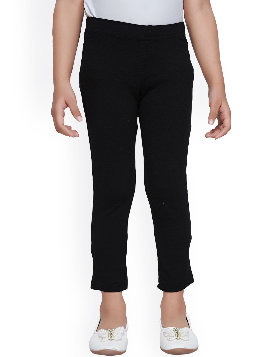 

Tiny Girl Cotton Ankle Length Leggings, Black
