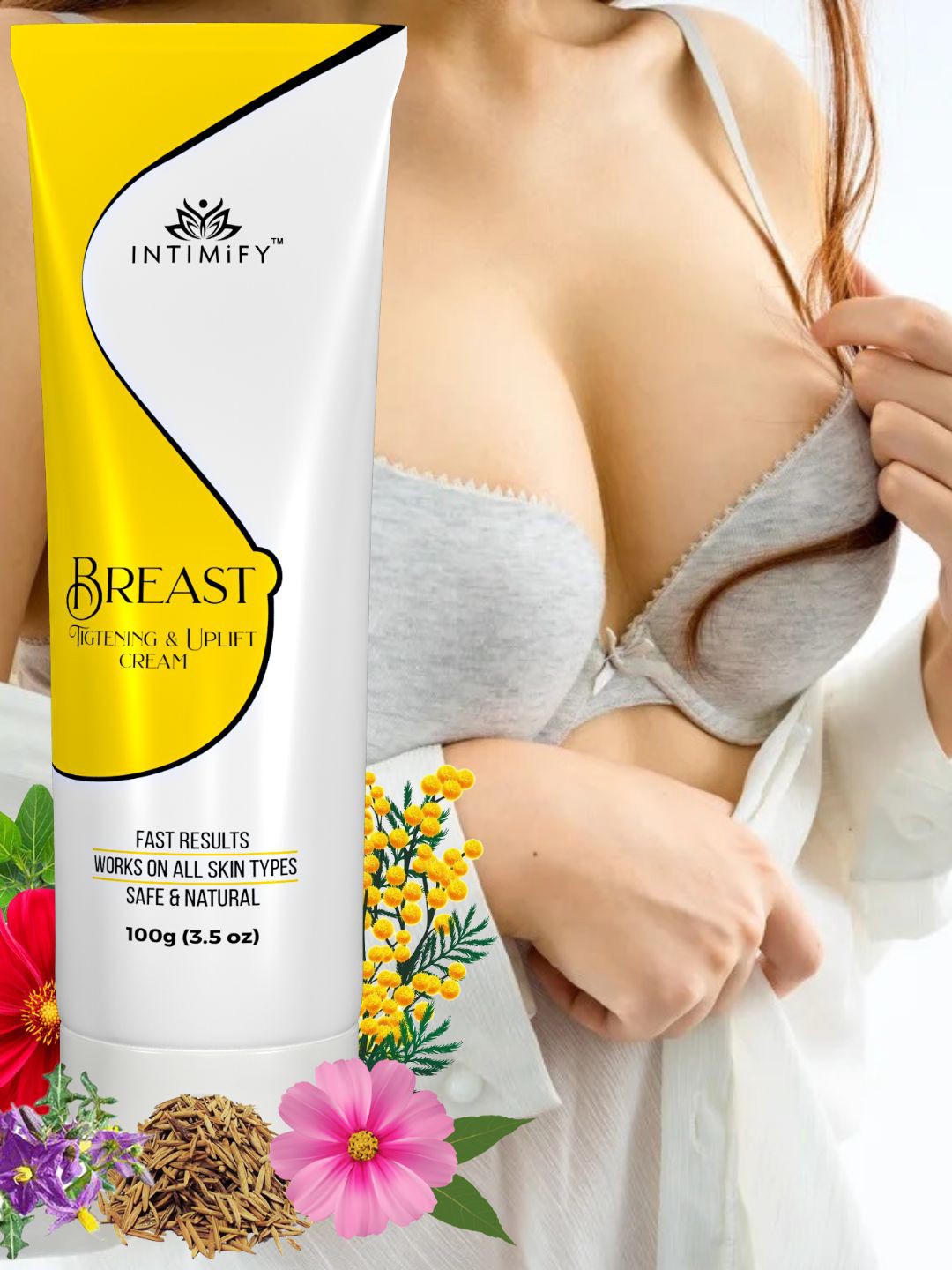 

INTIMIFY Breast Tightening & Uplift Cream - 100 g, White