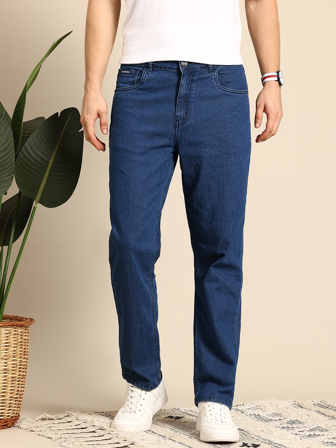 

Mast & Harbour Men Straight Fit Jeans, Blue
