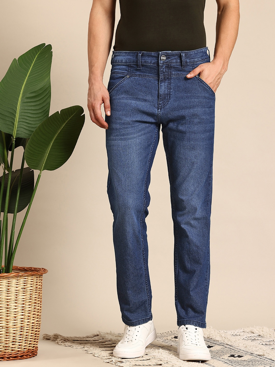 

Mast & Harbour Men Relaxed Fit Jeans, Navy blue