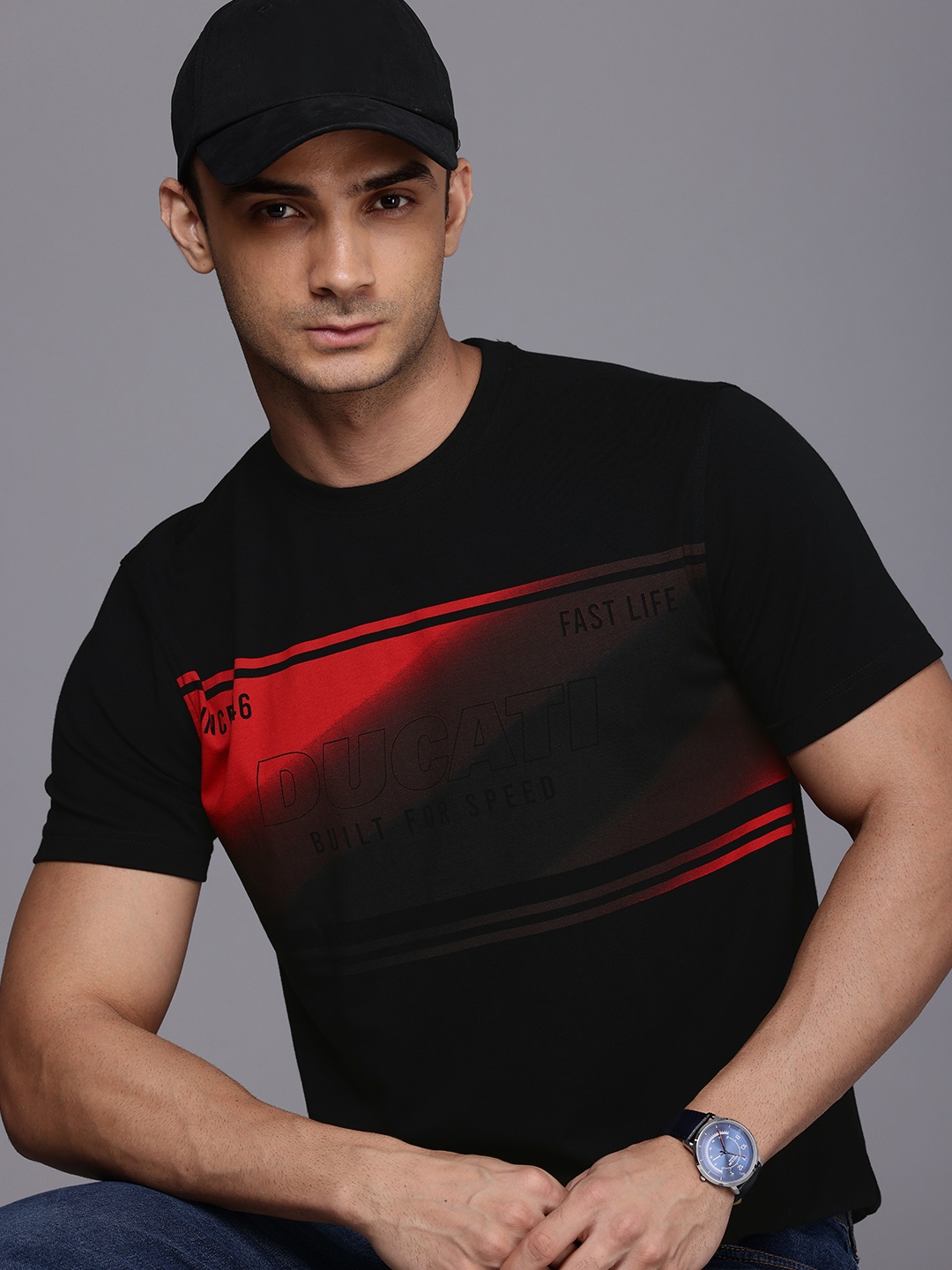 

Ducati Graphic Printed T-shirt, Black