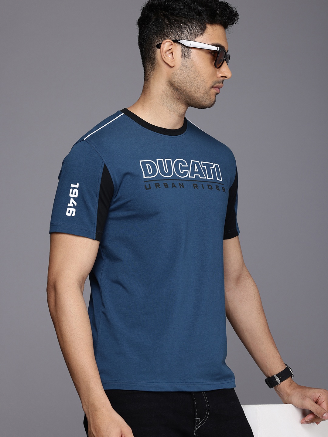 

Ducati Brand Logo Printed T-shirt, Blue