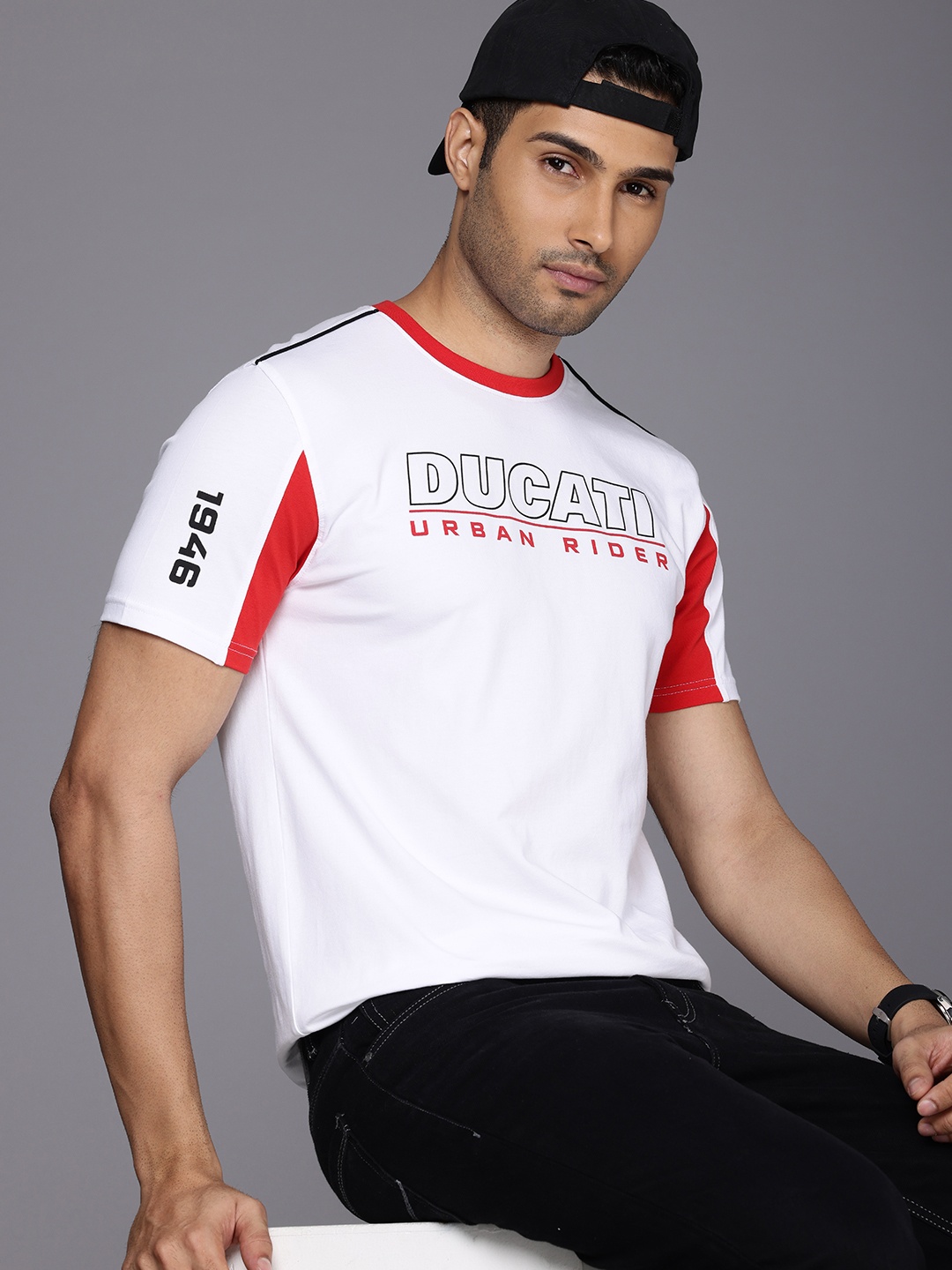 

Ducati Typography Printed T-shirt, White