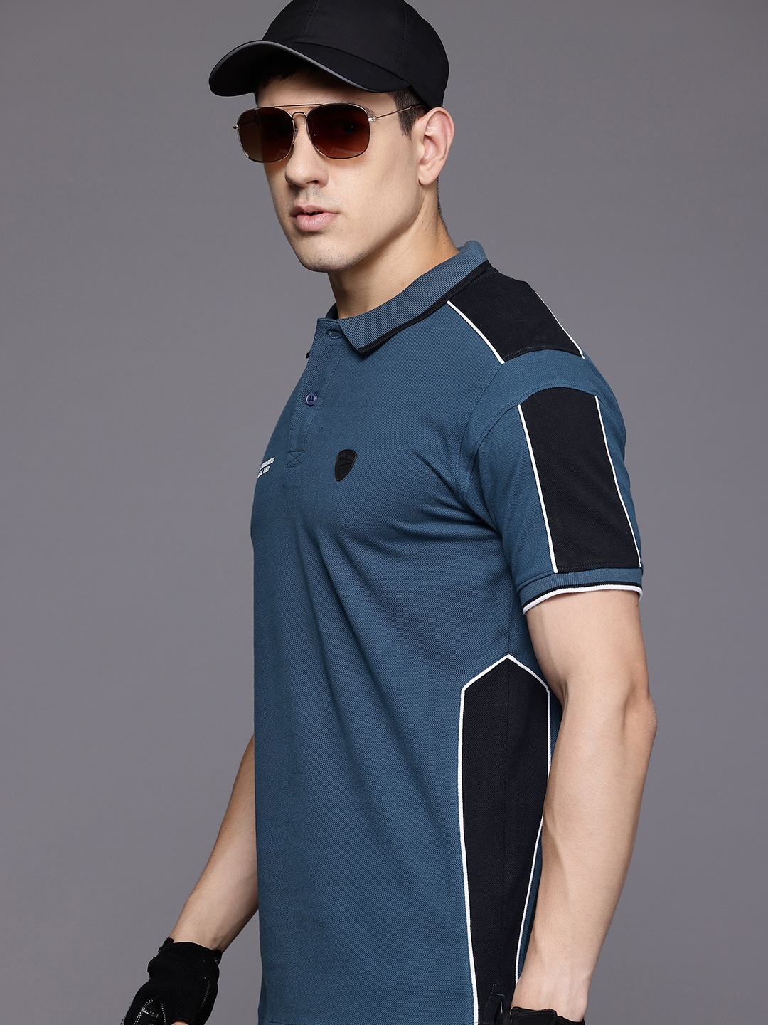 

Ducati Men Polo Collar Pure Cotton T-shirt, Blue