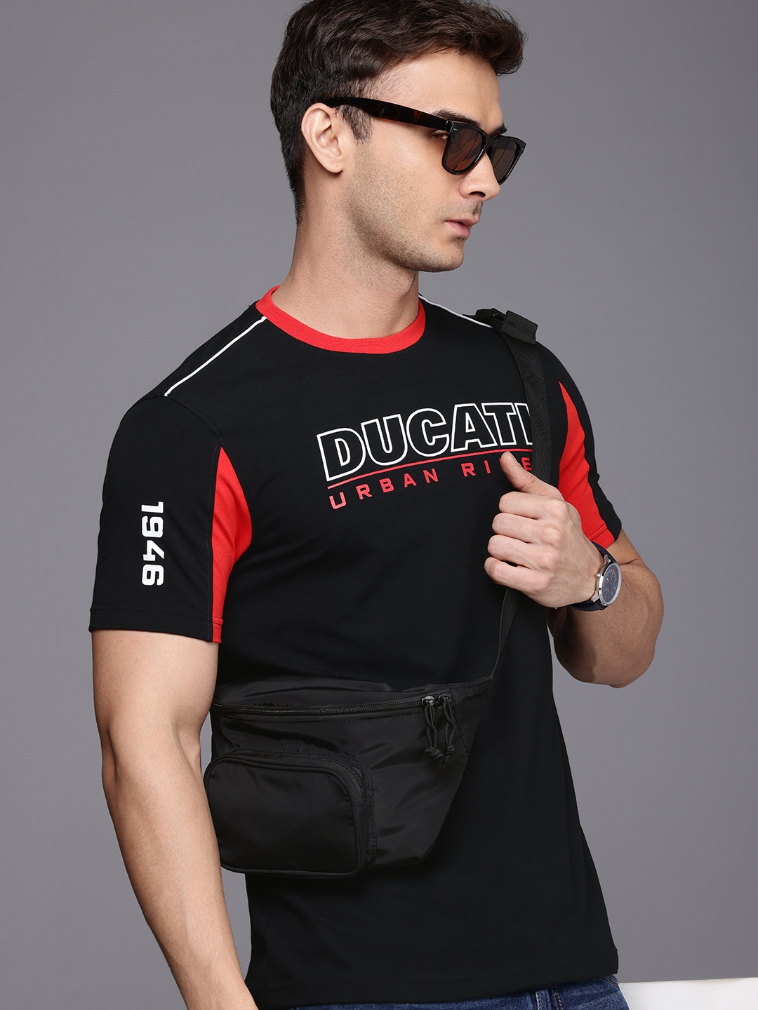 

Ducati Brand Logo Printed T-shirt, Black