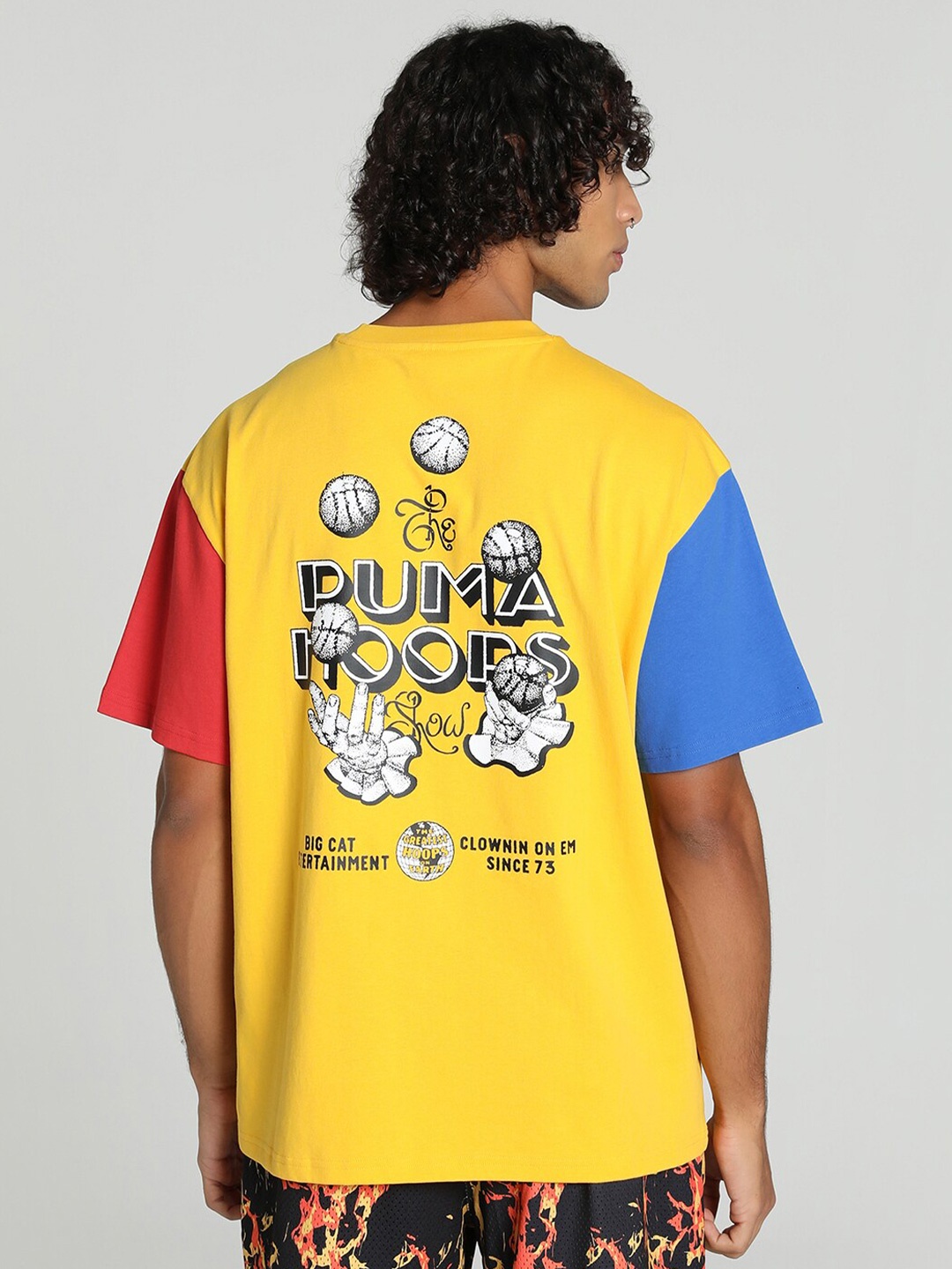 

Puma Clown On Em Printed Basketball Cotton T-shirt, Yellow