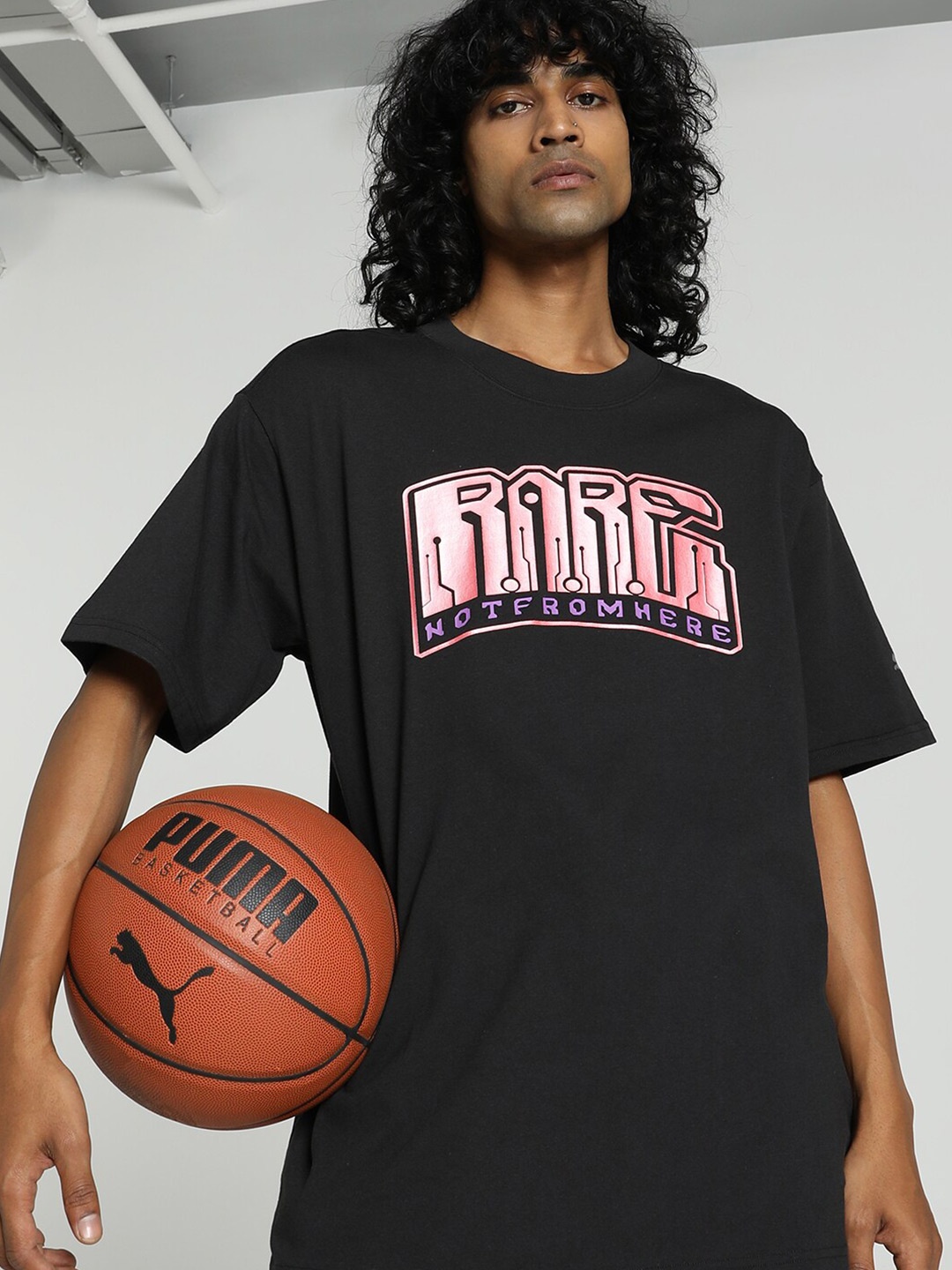 

Puma MELO IRIDESCENT Printed Basketball T-shirt, Black
