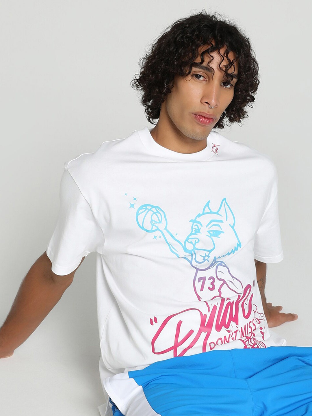 Puma Dylan's Gift Shop Printed Basketball T-shirt, White