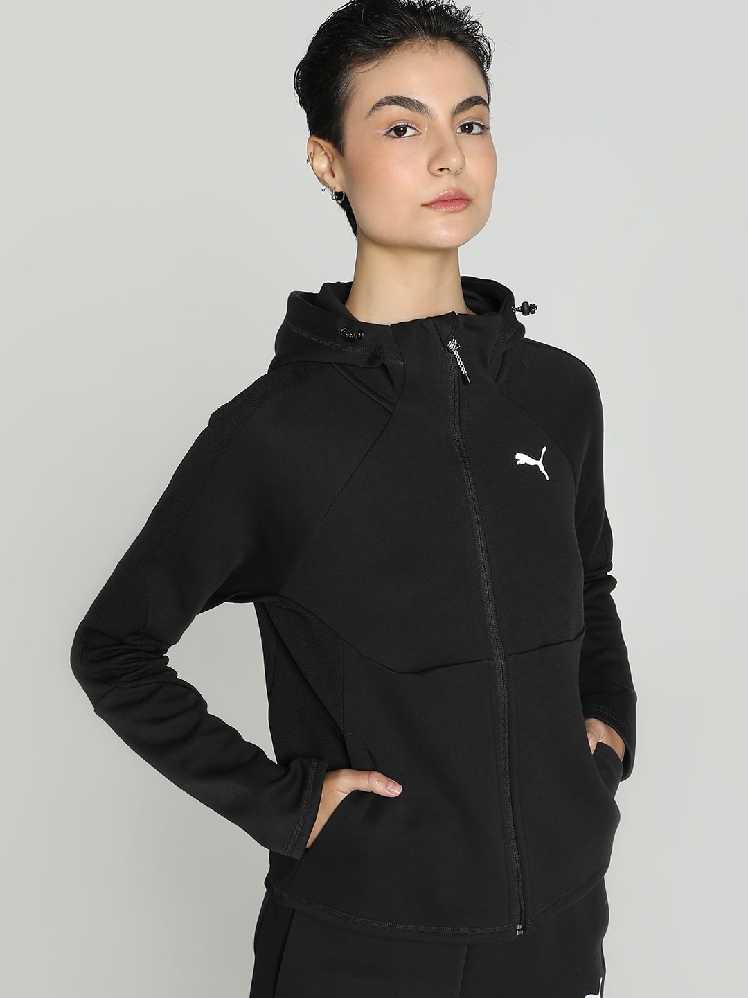 

Puma EVOSTRIPE Full-Zip Hoodie, Black