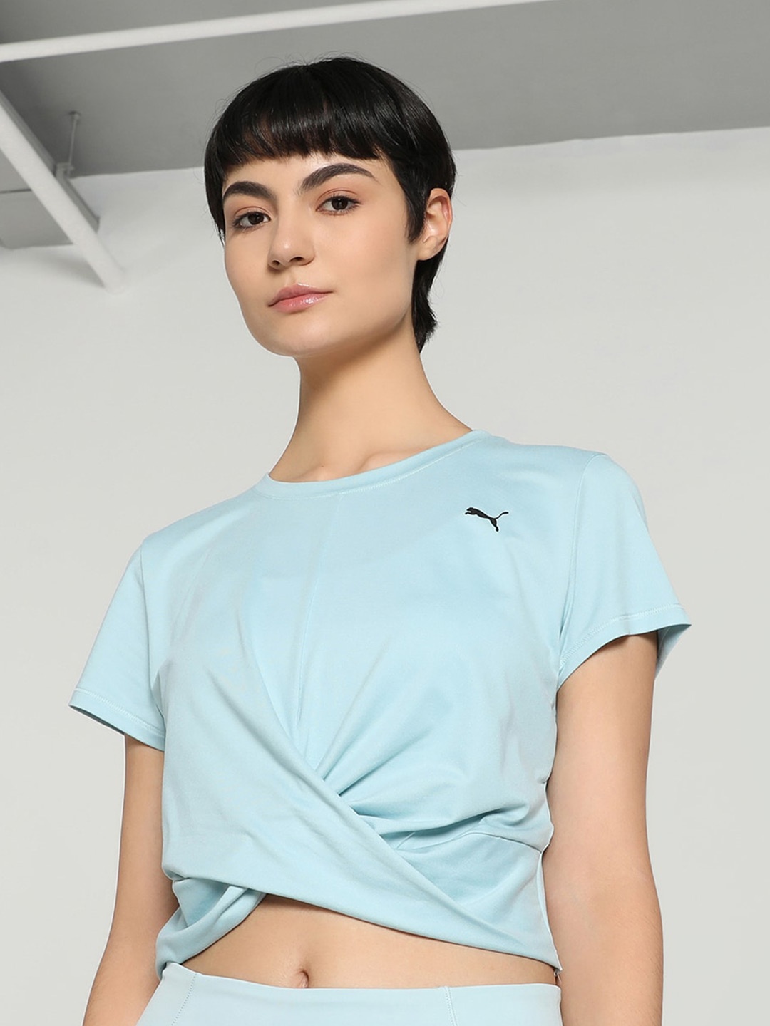

Puma Studio Yogini Lite Twist Crop Top, Blue