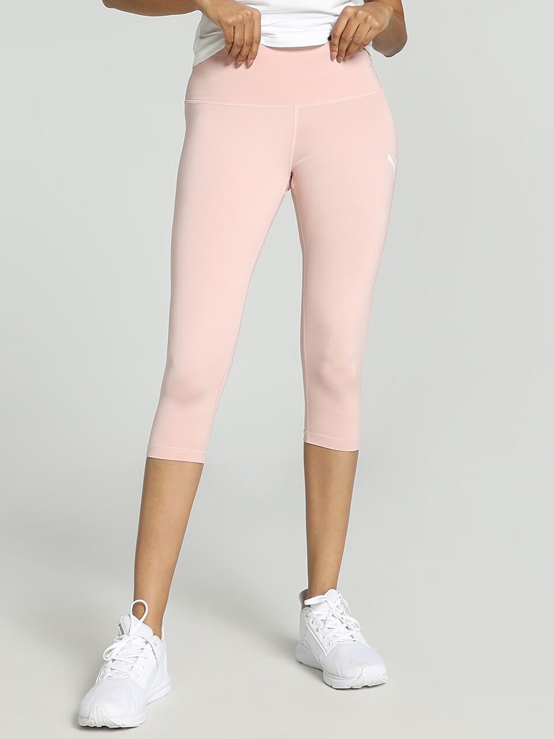 

Puma Women Solid Three-Fourth Length Tights, Pink
