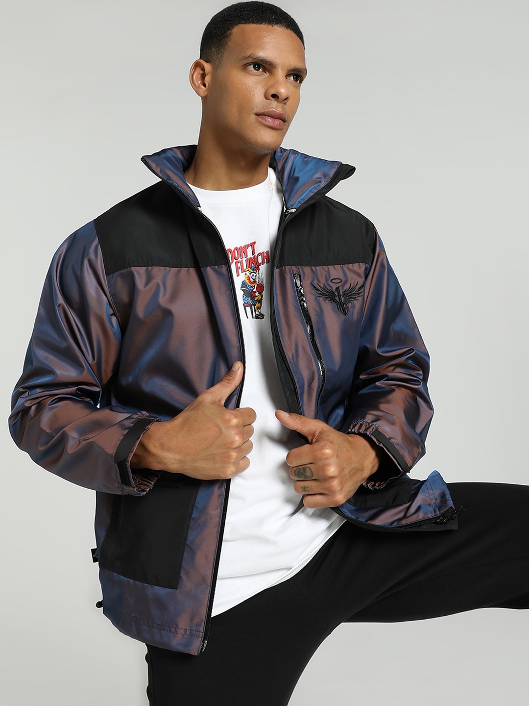 

Puma x LAMELO BALL IRIDESCENT Woven Colourblocked Basketball Jacket, Violet