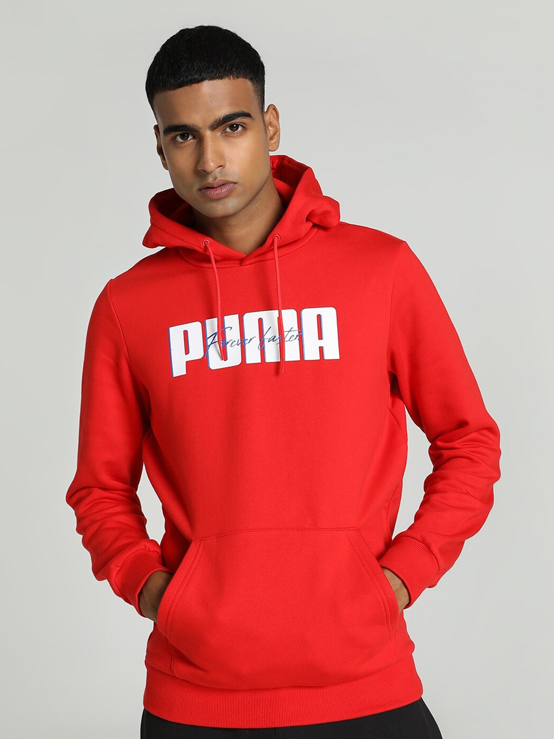 

Puma Graphic Printed Hooded Sweatshirt, Red