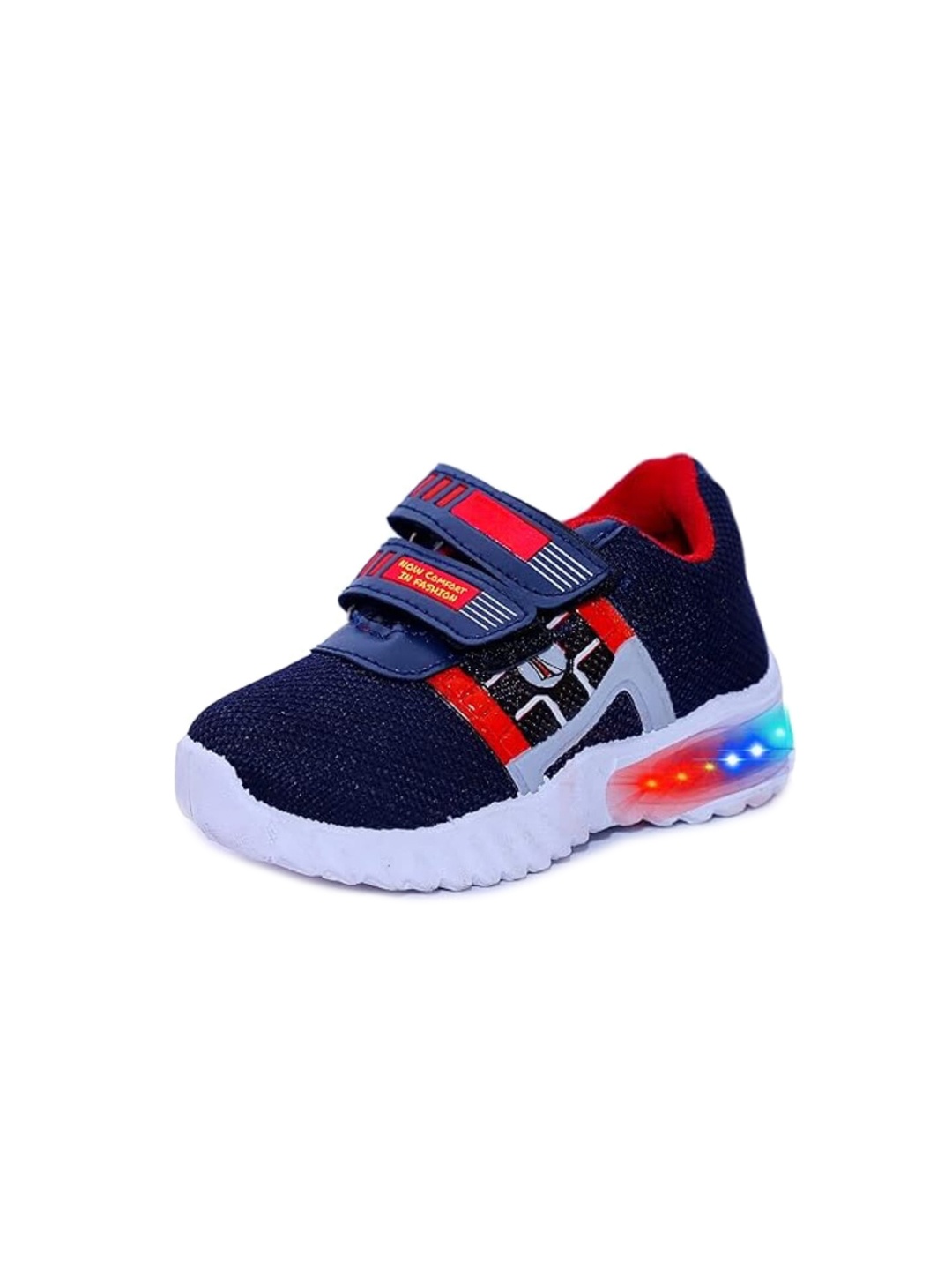 

BAESD Kids Textured LED Sneakers, Navy blue