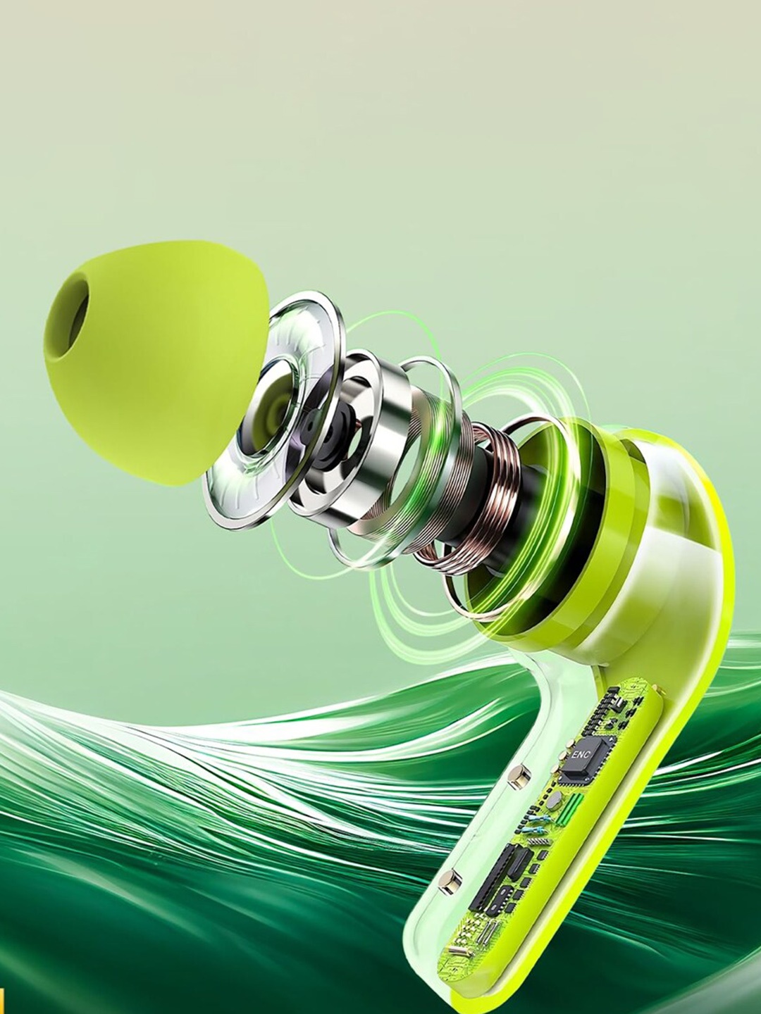 

EYNK PODS-101 Low Latency TWS Headphone, Green