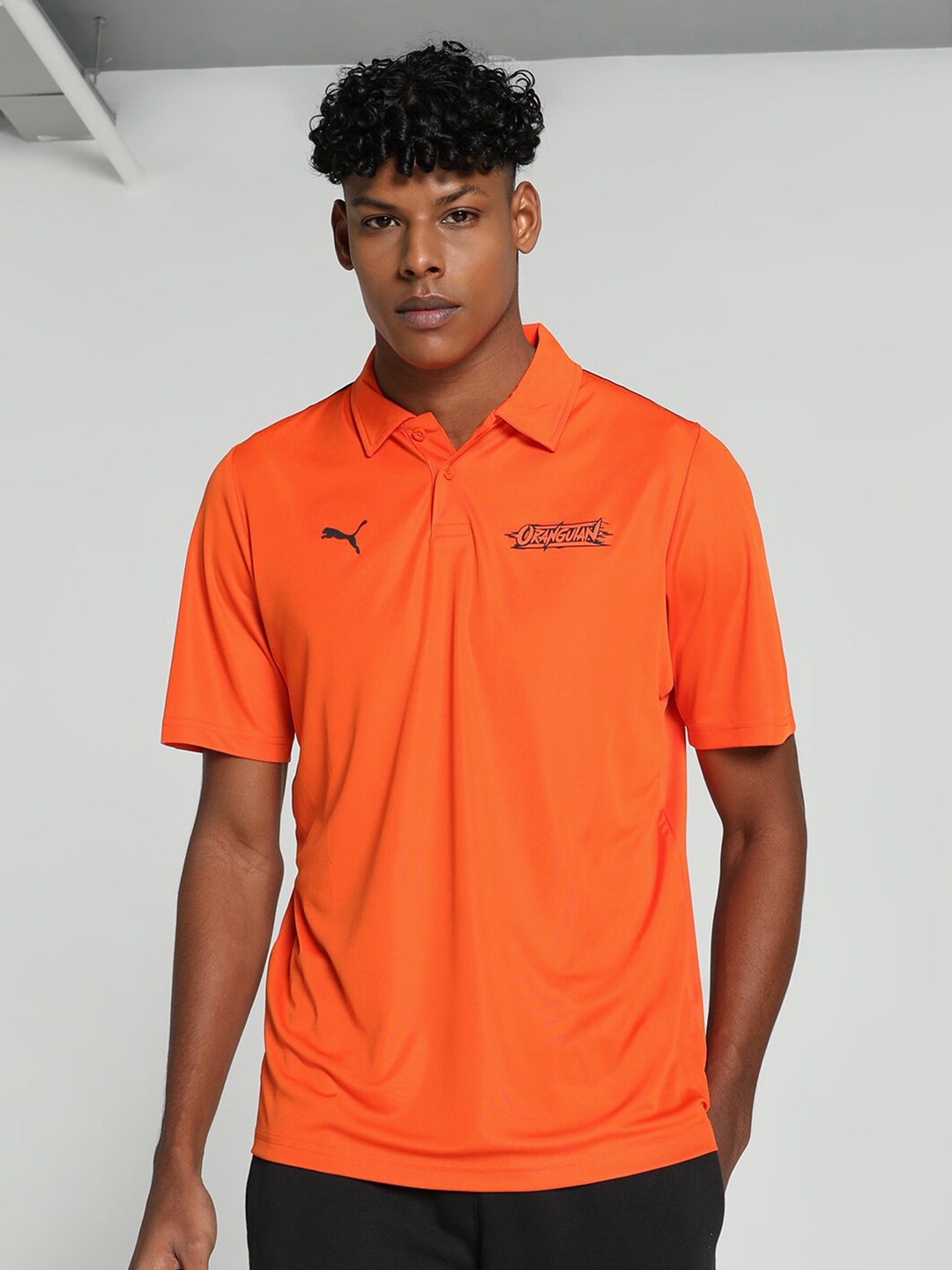 

Puma Orangutan Home Jersey Polo Collar T-shirt, Orange